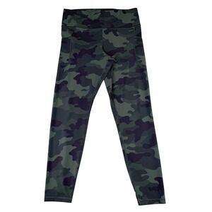 Old Navy Active Powersoft Camo High Rise Go-Dry Leggings Pockets Green Large
